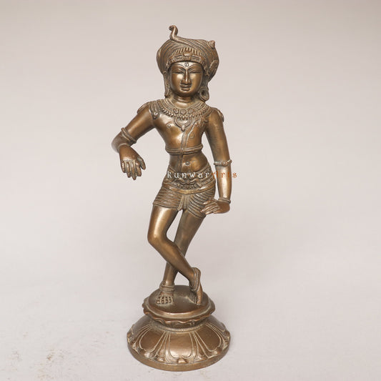 Brass Dakshina Shiva Idol Vintage Bronze Finish