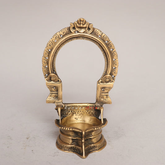 Brass Oil Lamp  Décor Diya Figurine