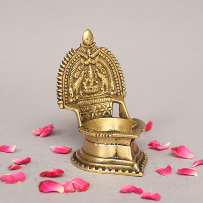 Lakshmi Oil Lamp Brass Décor Figurine