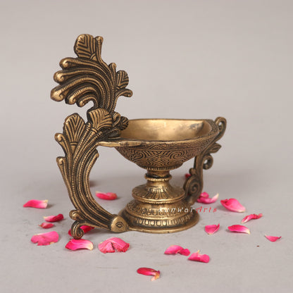 Brass Oil Lamp Decorative Diya Figurine