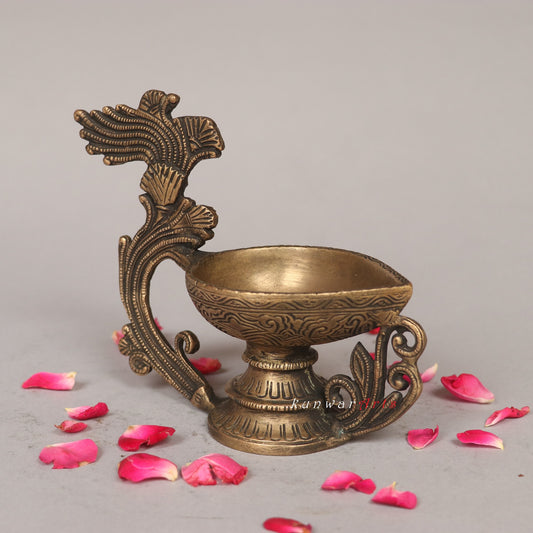 Brass Oil Lamp Decorative Figurine