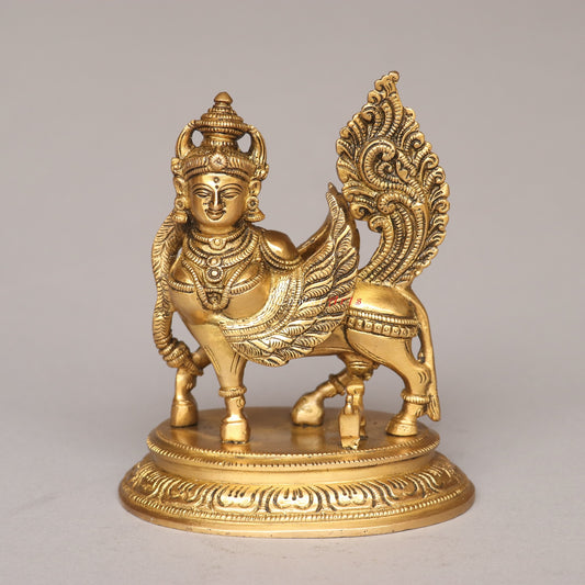 Sacred Wings Brass Kamdhenu Idol