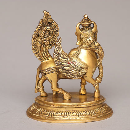 Sacred Wings Brass Kamdhenu Idol