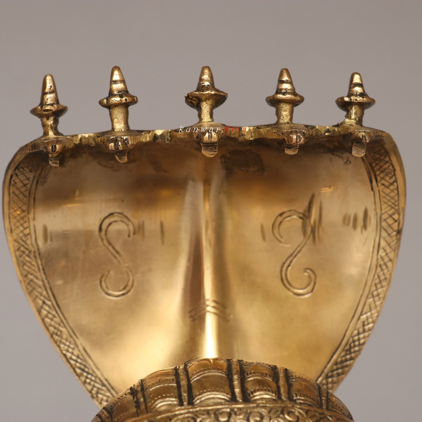 Brass Shiva Mukhalingam Head With Nagabharanam