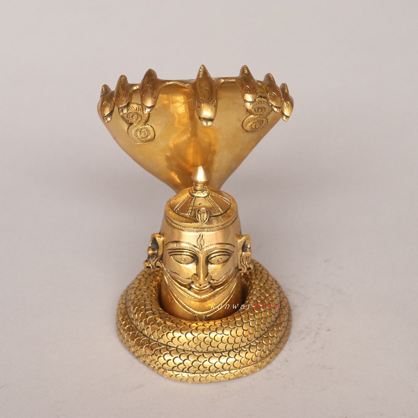 Shiva Mukhalingam Head With Nagabharanam Brass Décor