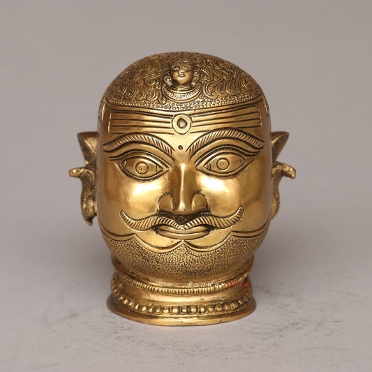 Brass Shiva Mukhalingam Head