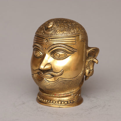 Brass Shiva Mukhalingam Head
