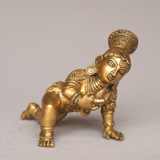 Brass Laddu Gopala Idol