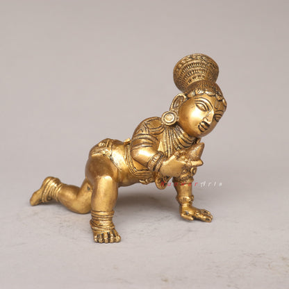 Brass Laddu Gopala Idol