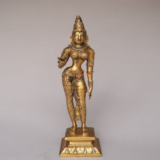 Brass Goddess Parvati Idol