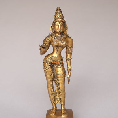 Brass Goddess Parvati Idol