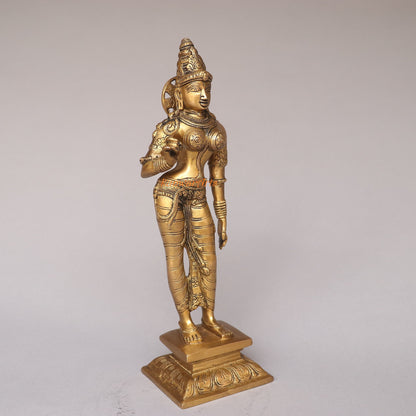 Brass Goddess Parvati Idol