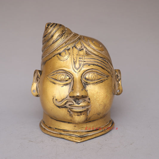 Divine Fusion of Shiva and Parvati Ardhanarisavara Head