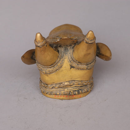 Décor Brass Bull Mask Wall Hanging Accent