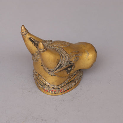 Décor Brass Bull Mask Wall Hanging Accent
