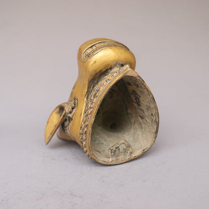 Décor Brass Bull Mask Wall Hanging Accent