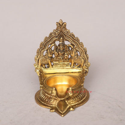 Lakshmi Oil Lamp Brass Décor Diya Figurine