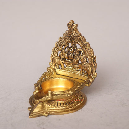 Lakshmi Oil Lamp Brass Décor Diya Figurine