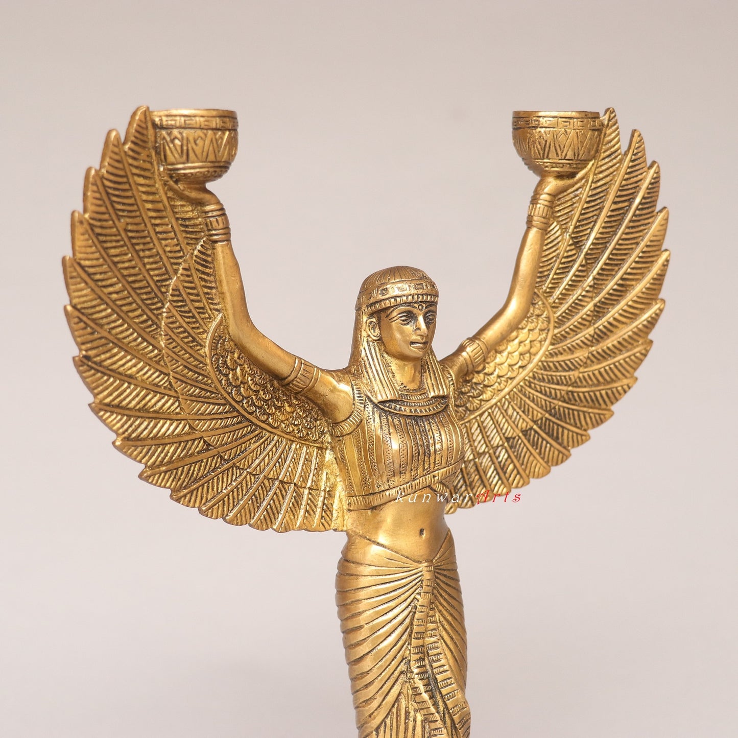 Brass Egyptian Candle Stand