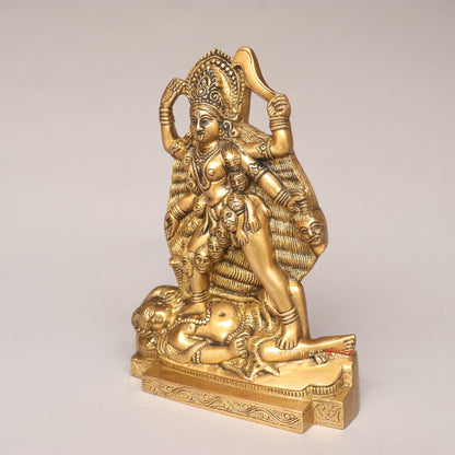 Brass Goddess Kali Idol