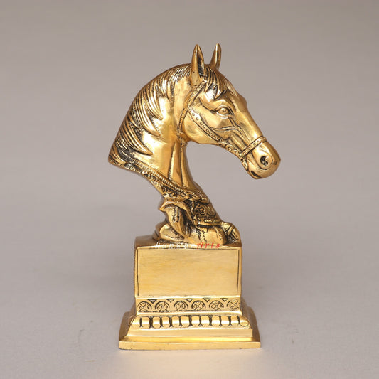 Galloping Through Brass Horse Bust Table Décor