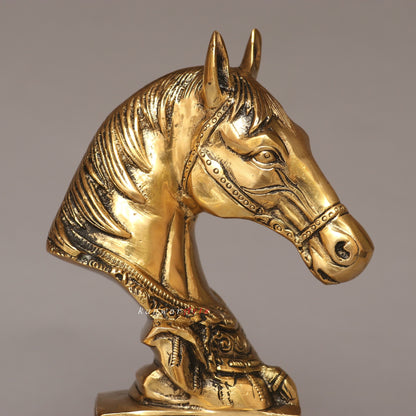 Galloping Through Brass Horse Bust Table Décor