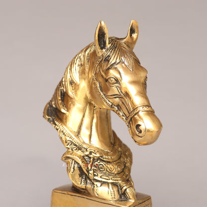 Galloping Through Brass Horse Bust Table Décor
