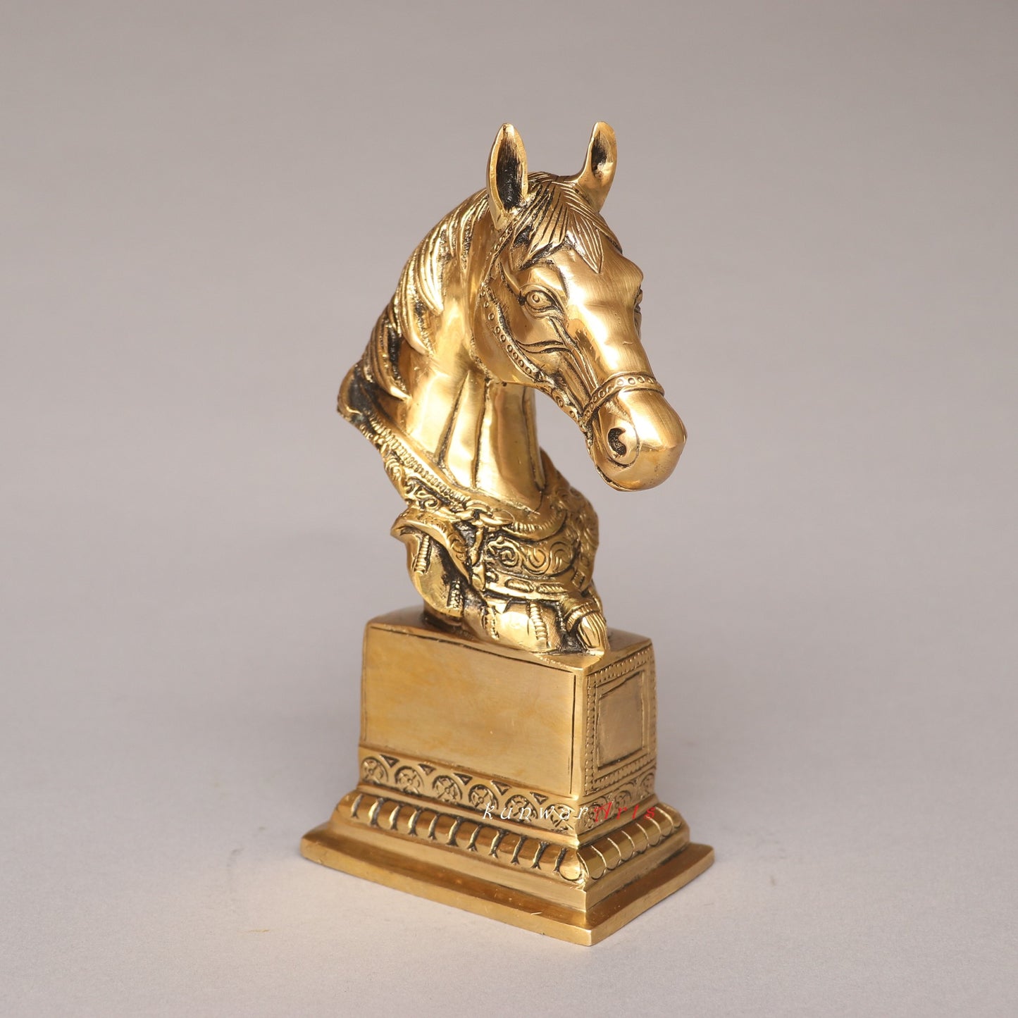 Galloping Through Brass Horse Bust Table Décor