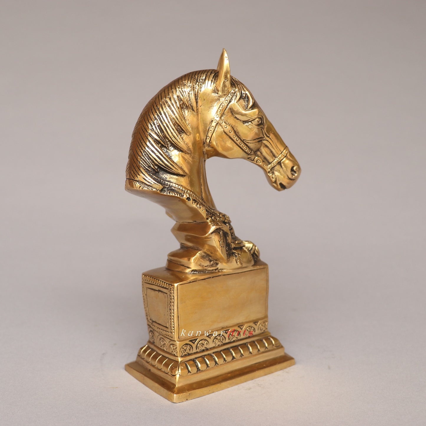 Galloping Through Brass Horse Bust Table Décor