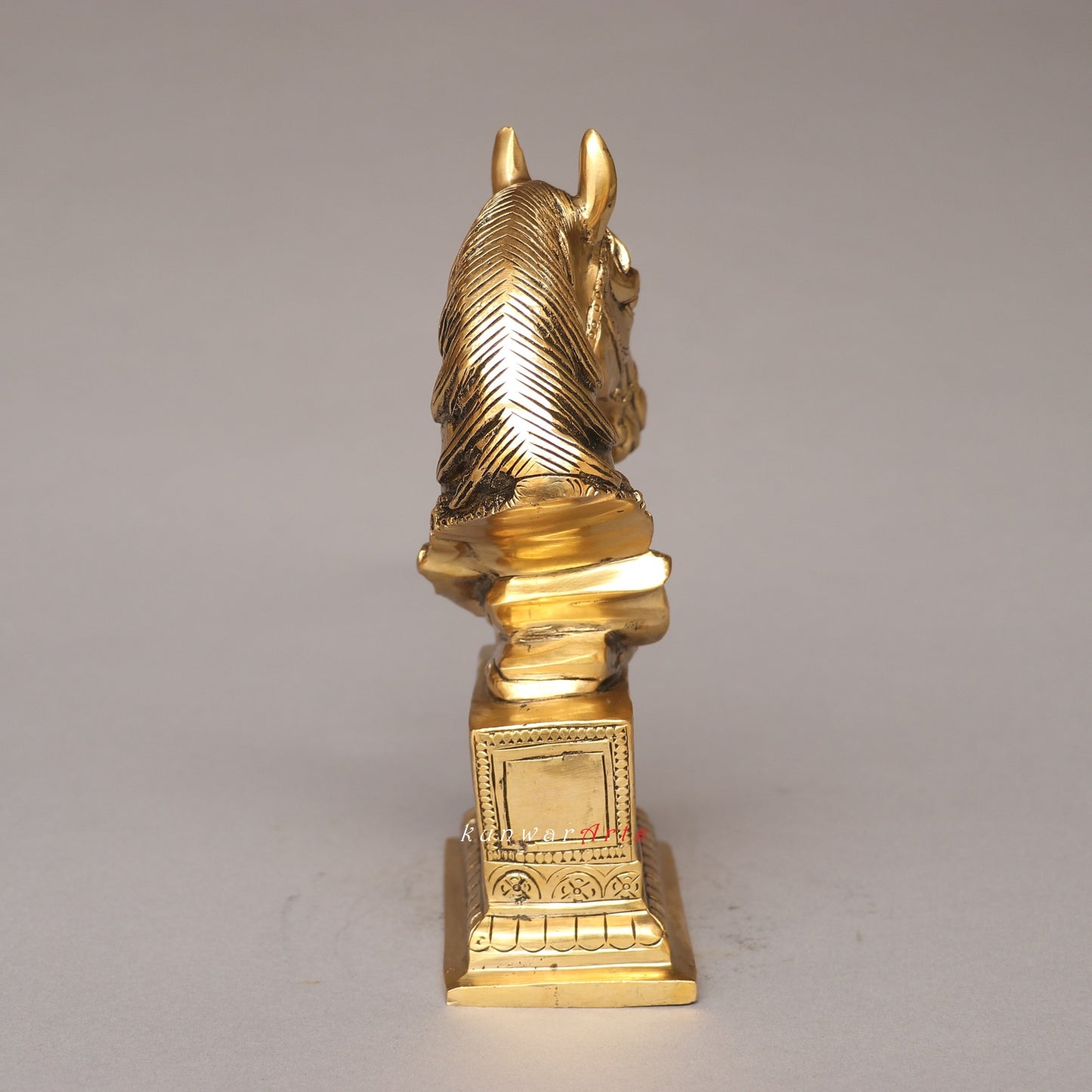 Galloping Through Brass Horse Bust Table Décor