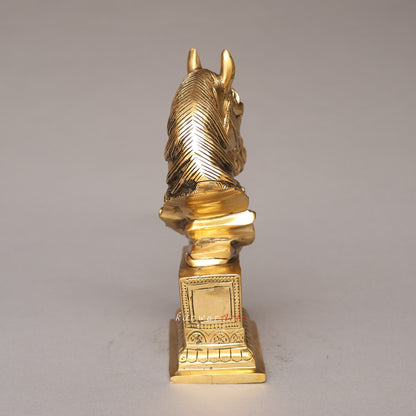 Galloping Through Brass Horse Bust Table Décor