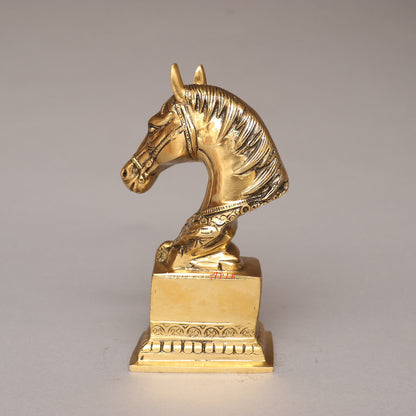 Galloping Through Brass Horse Bust Table Décor