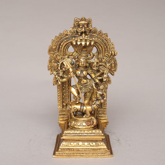 Brass Goddess Durga (Mahisasur Mardini) Idol