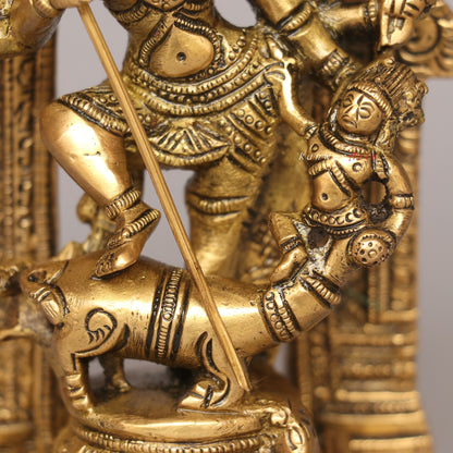 Brass Goddess Durga (Mahisasur Mardini) Idol