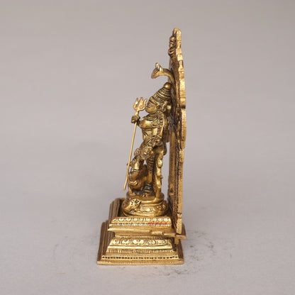 Brass Goddess Durga (Mahisasur Mardini) Idol