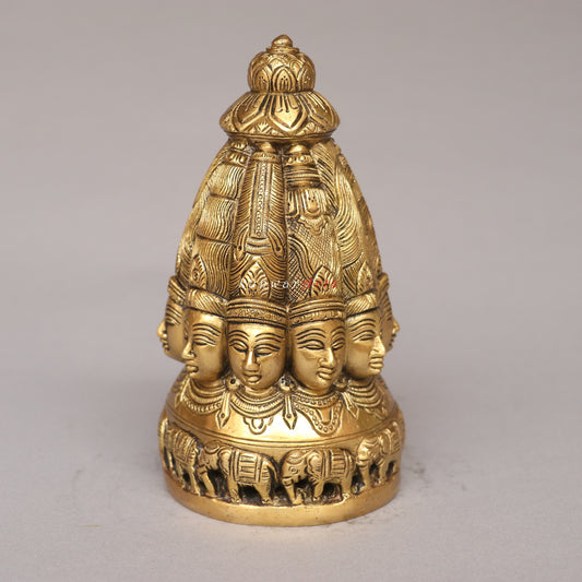 Brass Sada Shiva Mukhalingam Head