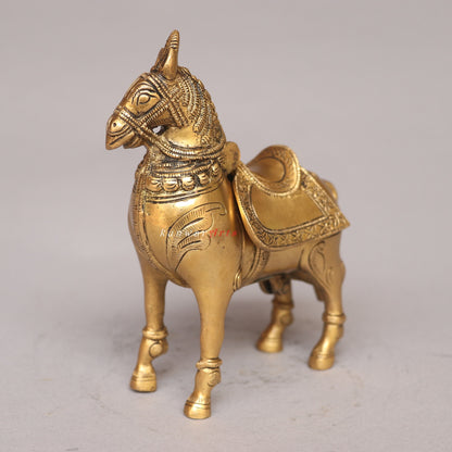 Brass Decorative Horse Cash Box Home Décor