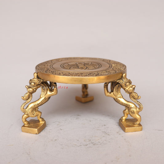 Brass Decorative Carving Chowki Stand