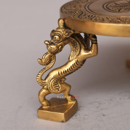 Brass Decorative Carving Chowki Stand