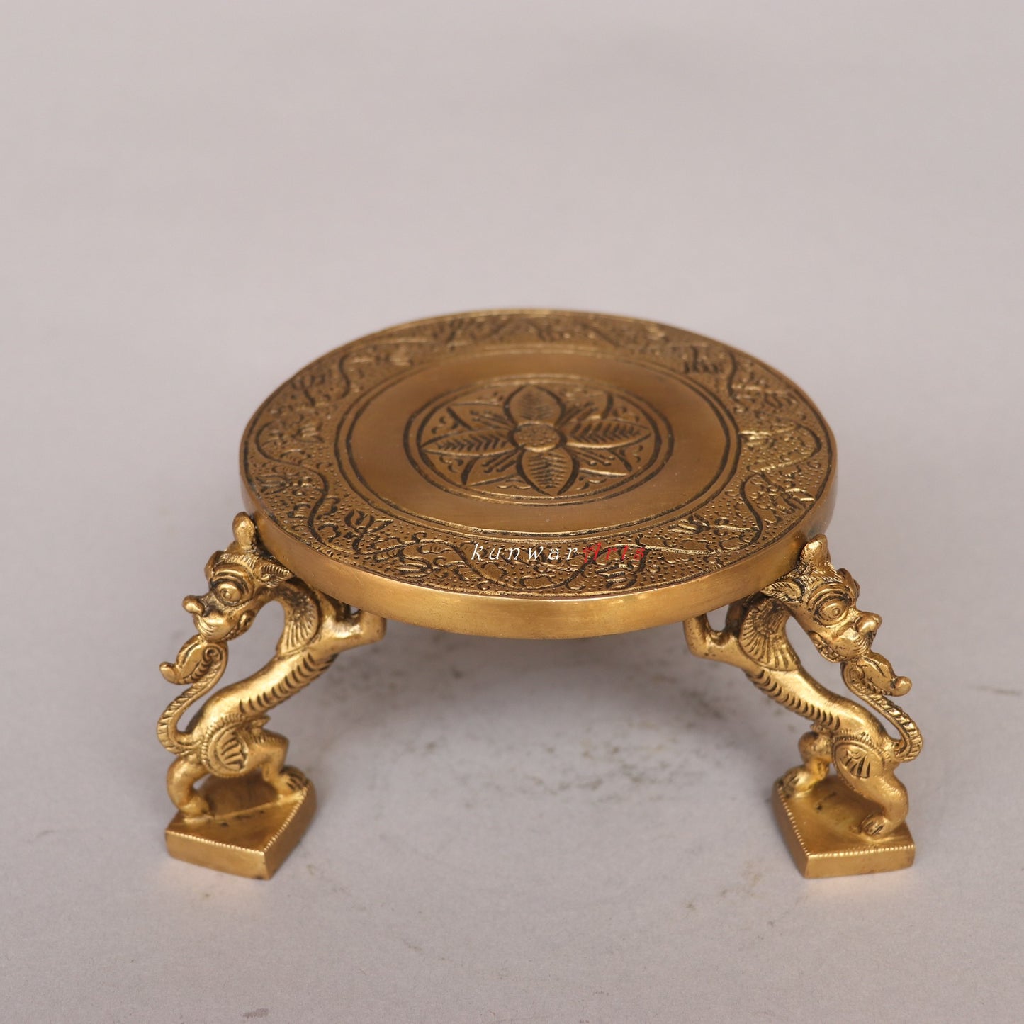 Brass Decorative Carving Chowki Stand