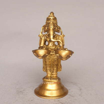 Brass Ganesha Oil Lamp Tradition of Lighting