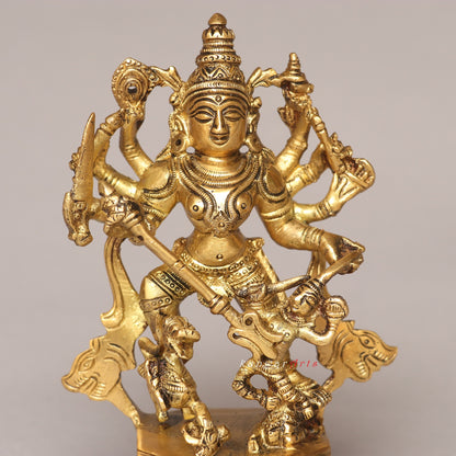 Brass Goddess Durga Idol
