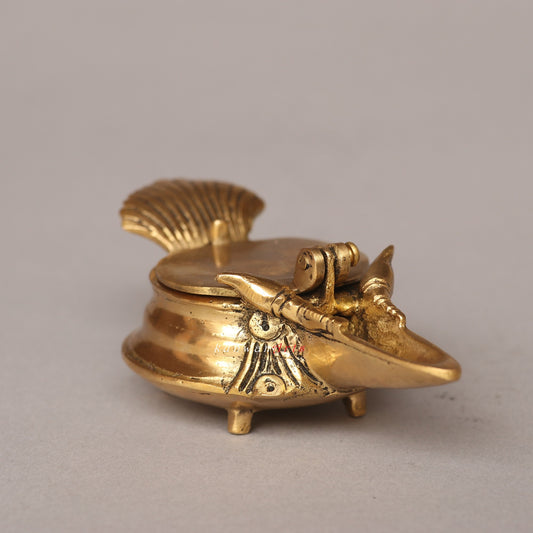 Brass Conch Oil Lamp Decorative Figurine