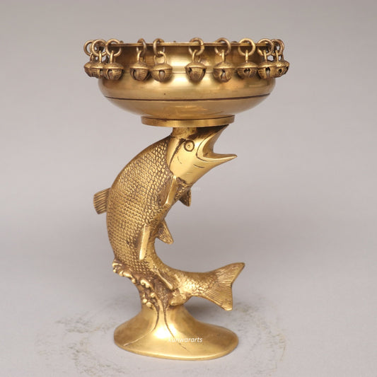 Brass Designer fish Urli