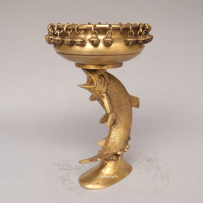 Brass Designer fish Urli