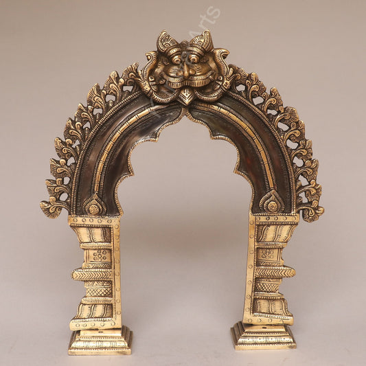 Brass Decorative Prabhavali Frame Vintage Black