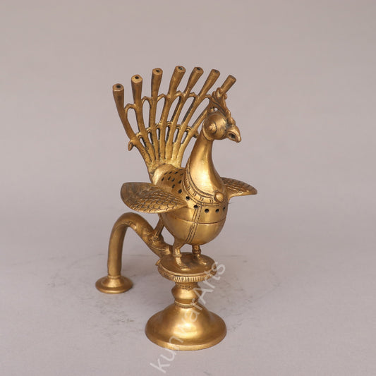 Peacock Incense Burner | Brass Agarbatti Stand