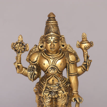 Brass Lord Vishnu Idol