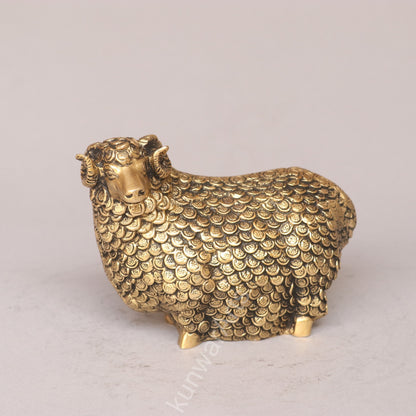 Brass Sheep Figurine