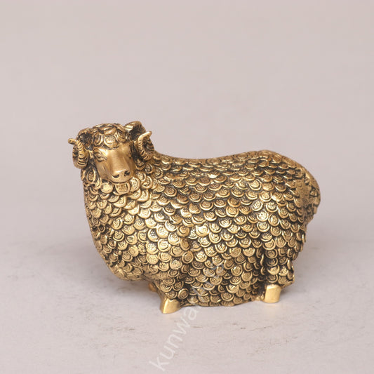Brass Sheep Figurine